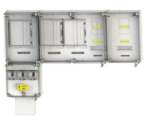 Csatári Plast egyedi fogyasztásmérő szekrény  PVT 7590 Á-V-Hv Fm 80A-K KF  (CSP21.E034KF)