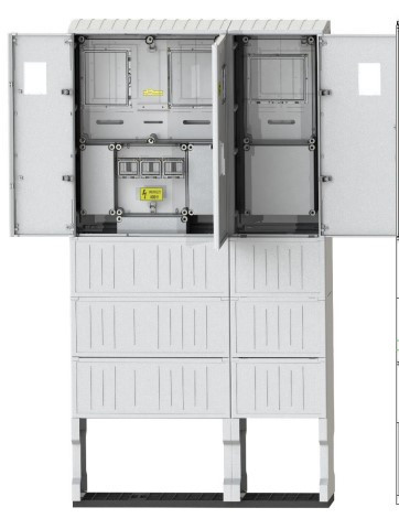 Csatári Plast szabadon álló fogyasztásmérő szekrény PVT-K-L Á-V-H Fm-SB (CSP21.ES058)