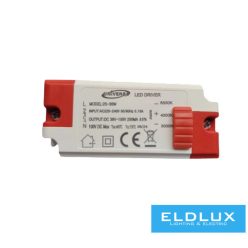   UNIVERSO 25w-tól 36w-ig CCT.kap-os lámpákhoz cserélhető trafó AC:220-240V DC:36-100V 200ma