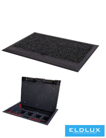 KANLUX Padlódoboz MOWION BIURO+  Fekete 16 modul