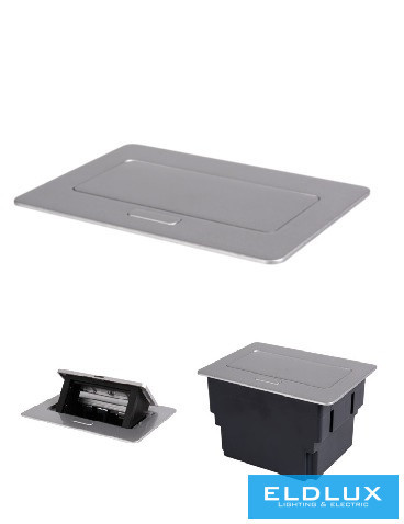 KANLUX Padlódoboz MOWION BIURO+  Ezüst 4 modul
