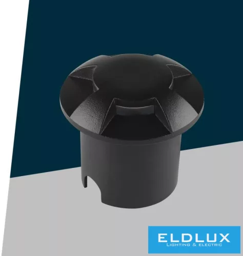 UNIVERSO Taposólámpa LED 1w 50lm 4000k 360° IP67 fekete Ø60x54mm