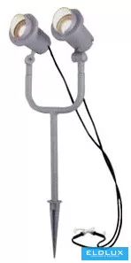 Fűbe szúrható kerti lámpa 2xGU10 max.35w IP44 200x100x640mm Szürke