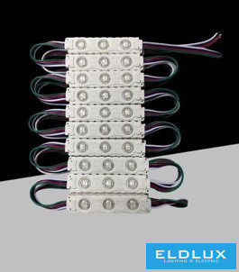 UNIVERSO LED modul 3xSMD-5050 DC:12V 1.5w RGB 75x15mm 20db/csomag
