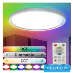   OSRAM chip Mennyezeti lámpa 18W RGB+CCT távirányítóval fehér