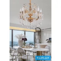 UNIVERSO Csillár 5 karos 5xE14 Max.40W D65x58cm arany