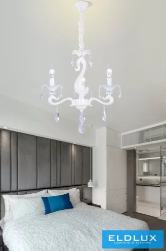 UNIVERSO Csillár 3 karos 3xE14 Max.40W D58x100cm fehér