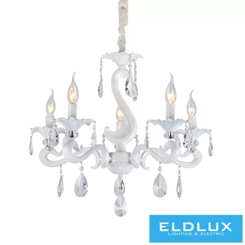 UNIVERSO Csillár 5 karos 5xE14 Max.40W D60x110cm fehér