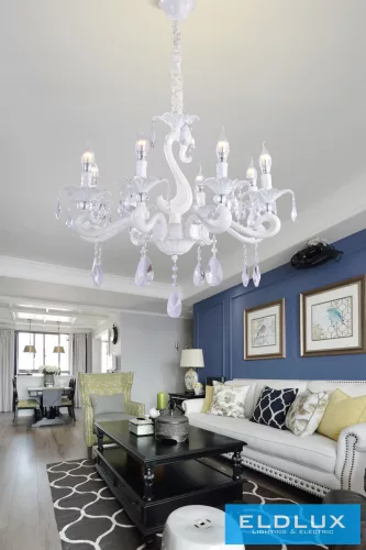 UNIVERSO Csillár 8 karos 8xE14 Max.40W D69x110cm fehér