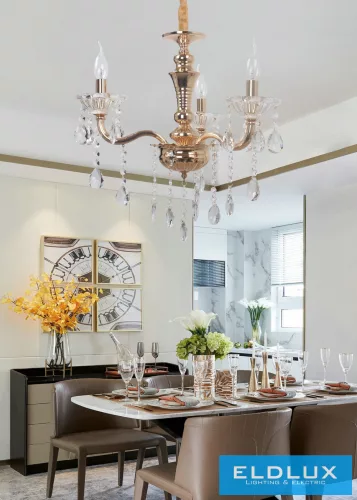 UNIVERSO Csillár 3 karos 3xE14 Max.40W D51x49cm arany