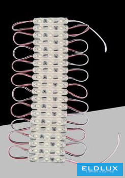 UNIVERSO LED modul 3xSMD-2835 DC:12V 1.2w 140lm 3000k 60x10mm 20db/csomag