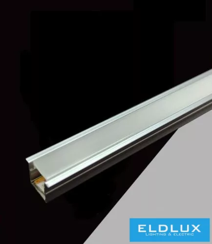 UNIVERSO Süllyesztett profil LED szalaggal 12V 7W-800lm/M 6500K IP20 2M