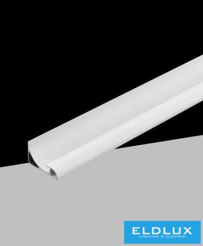 UNIVERSO Corner Line profil opál takaróval 10mm-es LED szalagnak Fehér 2000x36x60mm