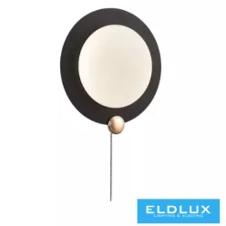   UNIVERSO Fali lámpa húzókapcsolóval 10w 550lm CCT.kap IP20 Fekete D249x90mm