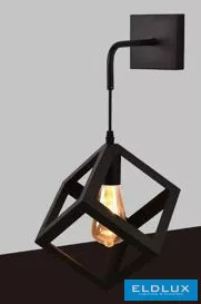 UNIVERSO Fali lámpa 1xE27 max.60w 170x170mm IP20 Fekete 5év