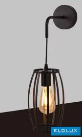 UNIVERSO Fali lámpa 1xE27 max.60w 140x235mm IP20 Fekete 5év