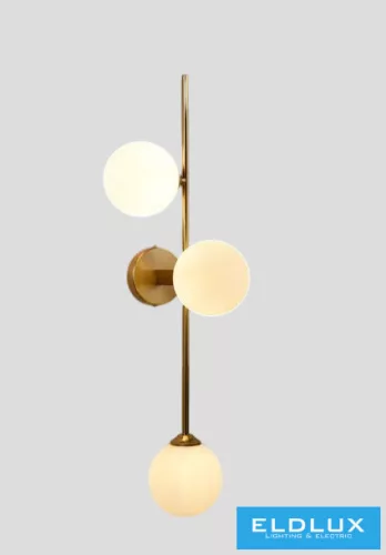 UNIVERSO Fali lámpa 3xG9 max.10w 200x200x700mm IP20 Óarany 5év