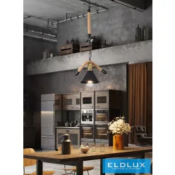   UNIVERSO Kender kötél csillár 1xE27 IP20 D290x1200mm fekete