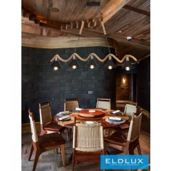   UNIVERSO Kender kötél csillár 5xE27 IP20 1350x1100mm fekete