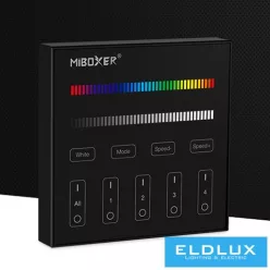   MIBOXER RF 2.4G RGBW LED Szalaghoz Fali Távirányító 4 Zónás fekete
