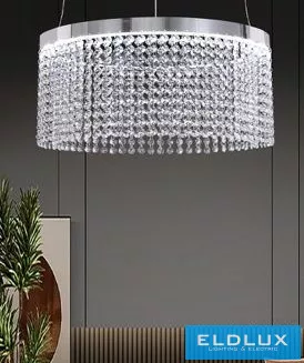 UNIVERSO Kristály üveg csillár 35w 2800lm 8000k 220° IP20 Króm D500x1200mm