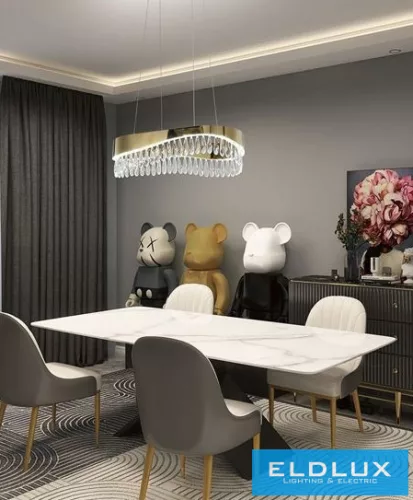 UNIVERSO Kristály üveg csillár 35w 2800lm 8000k 600x300x1200mm