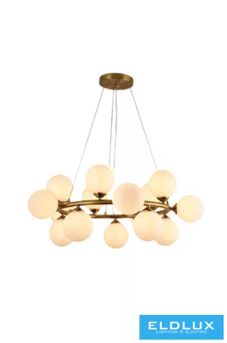 UNIVERSO Függeszték 15xG9 max.10w D760x180x1200mm IP20 Óarany