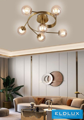 UNIVERSO Mennyezeti lámpa 6xG9 IP20 760x660mm arany