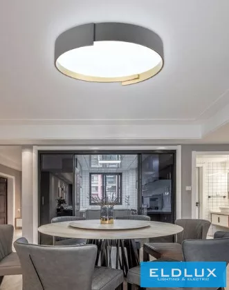 UNIVERSO Mennyezeti lámpa 46w 3680lm 6500k 495x100mm szürke/arany