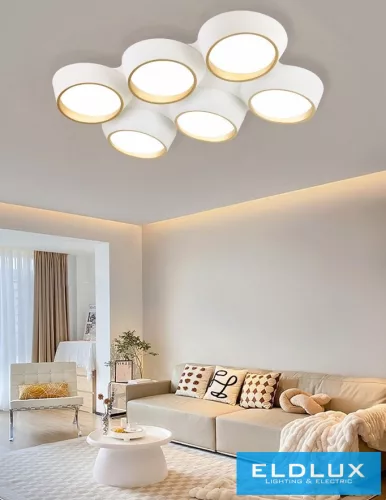 UNIVERSO Mennyezeti lámpa 120w 9600lm 4000k 860x570x130mm fehér/arany