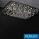 ELDLUX Kristály Üveg Mennyezeti Lámpa Króm LED 24×5W 4000k IP20 1050x700x340mm