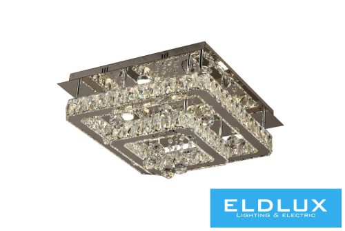 ELDLUX Kristály üveg mennyezeti lámpa 54w 4320lm CCT.T IP20 500x500x275mm Króm