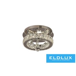   ELDLUX Kristály üveg mennyezeti lámpa 21w 1680lm CCT IP20 D320x215mm Króm