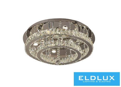 ELDLUX Kristály üveg mennyezeti lámpa 71w 5680lm CCT.T IP20 D650x275mm Króm