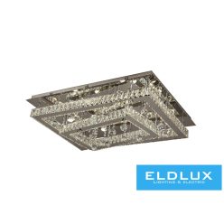   ELDLUX Kristály üveg mennyezeti lámpa 84w 6720lm CCT.T IP20 900x650x275mm Króm