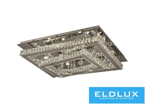 ELDLUX Kristály üveg mennyezeti lámpa 84w 6720lm CCT.T IP20 900x650x275mm Króm