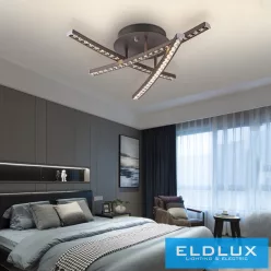   ELDLUX MEMPHIS kristályüveg mennyezeti lámpa króm 18W 4000K