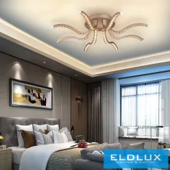   ELDLUX MEMPHIS kristályüveg mennyezeti lámpa króm 40W 4000K