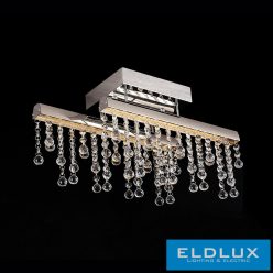   ELDLUX GLOSSY kristályüveg mennyezeti lámpa króm 10W 4000K