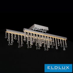   ELDLUX GLOSSY kristályüveg mennyezeti lámpa króm 16W 4000K