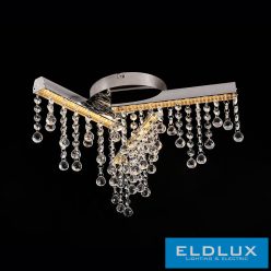   ELDLUX GLOSSY kristályüveg mennyezeti lámpa króm 15W 4000K