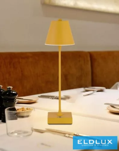 UNIVERSO Tölthető asztali lámpa 5V-2000mAh 1w 100lm CCT 108x375mm Sárga