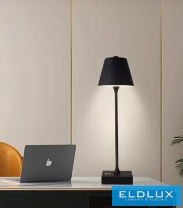 UNIVERSO Tölthető asztali lámpa 5V-2000mAh 1w 100lm CCT 108x375mm Fekete