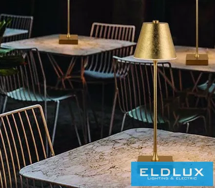 UNIVERSO Tölthető asztali lámpa 5V-2000mAh 1w 100lm CCT 108x375mm Arany