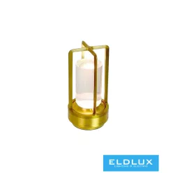   UNIVERSO Tölthető asztali lámpa DC:5V 2000mAh 3w 130lm CCT D90x180mm IP20 Óarany