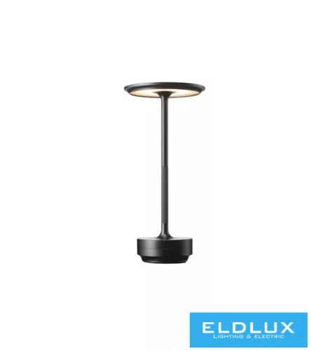 UNIVERSO Tölthető asztali lámpa DC:5V 2000mAh 3w 130lm CCT D130x275mm IP20 Fekete