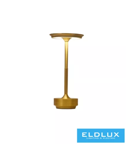 UNIVERSO Tölthető asztali lámpa DC:5V 2000mAh 3w 130lm CCT D130x275mm IP20 Óarany