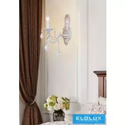   UNIVERSO Fali lámpa 1 karos 1xE14 Max.40W D24x35cm fehér/arany