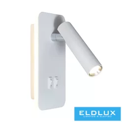   UNIVERSO Fali lámpa LED 6w 240lm + 150lm 3000k IP22 fehér kapcsolóval