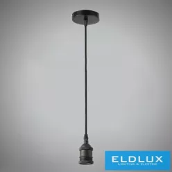   UNIVERSO Függeszték fém foglalattal 1xE27 max. 240V 60w 2 méter fekete